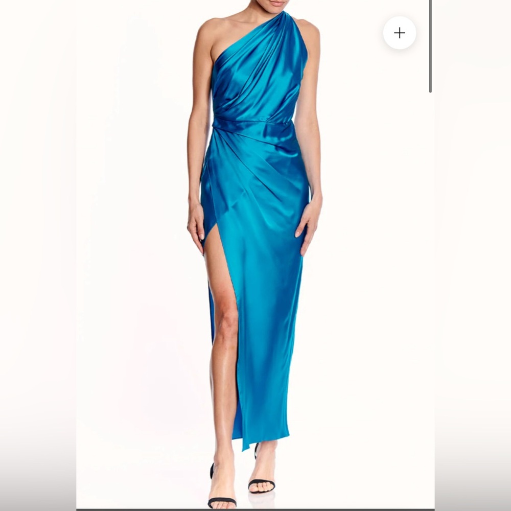 The Sei ONE SHOULDER ASYMMETRICAL DRAPED DRESS